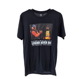 RTP Apparel Men's Legends Never Die "Mamba" Mentality Graphic Crewneck T-Shirt